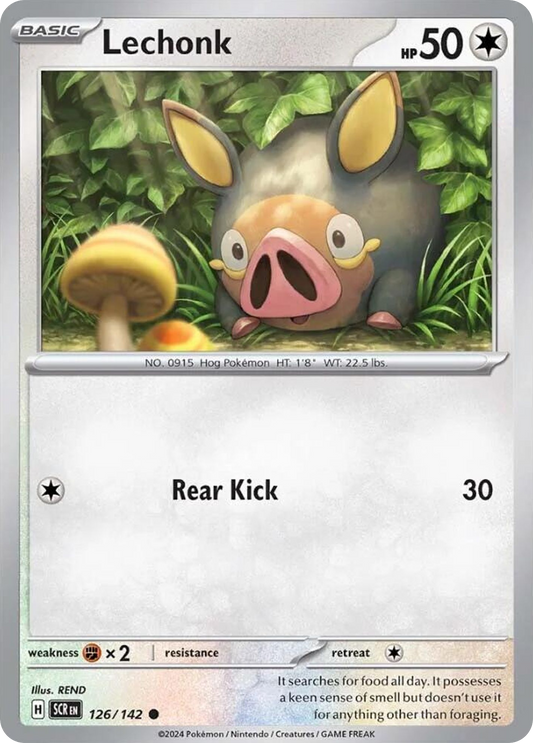 Lechonk 126/142 Common | Stellar Crown | Pokemon Card