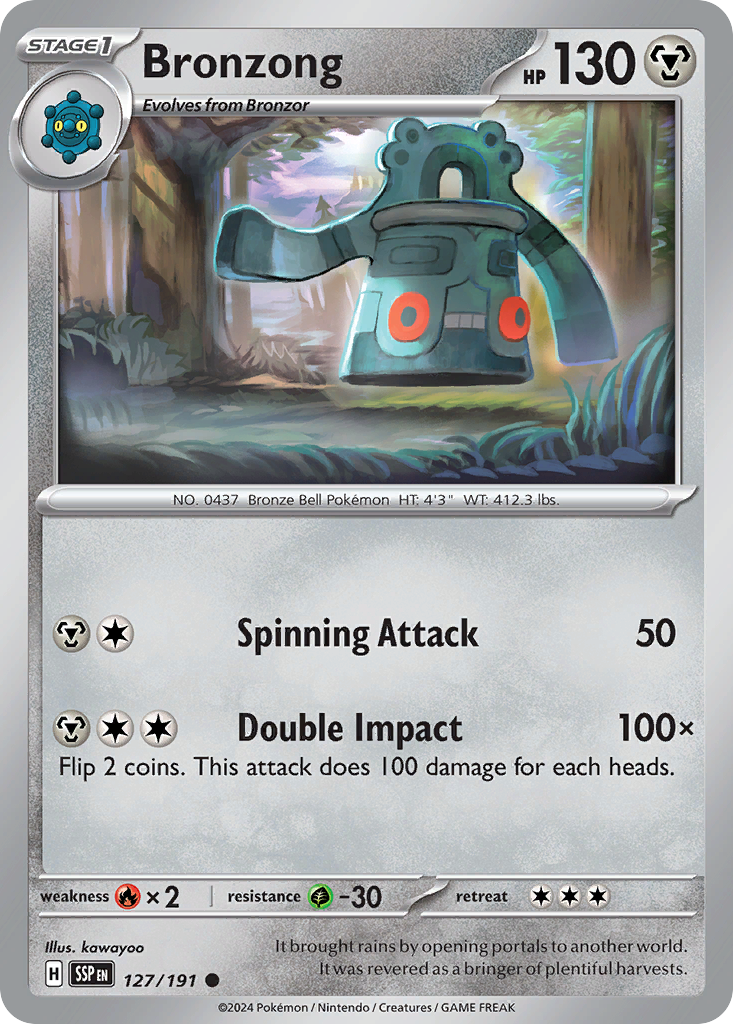 Bronzong 127/191 Common | Surging Sparks | Pokemon Card