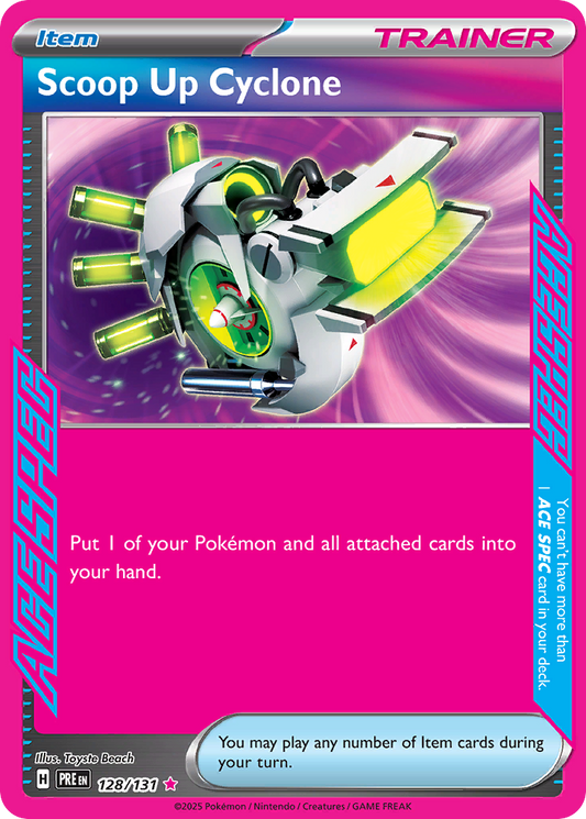 Scoop Up Cyclone 128/131 ACE SPEC Rare | Prismatic Evolutions | Pokemon Card