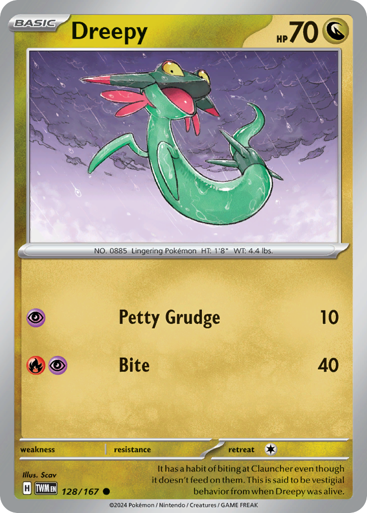 Dreepy 128/167 Common | Twilight Masquerade | Pokemon Card