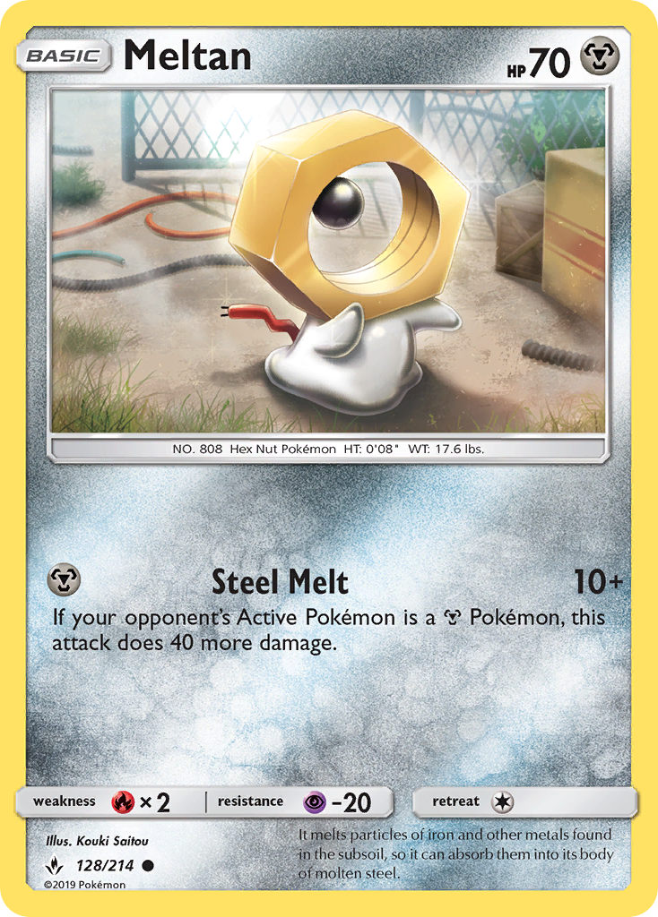 Meltan 128/214 Common | Unbroken Bonds | Pokemon Card