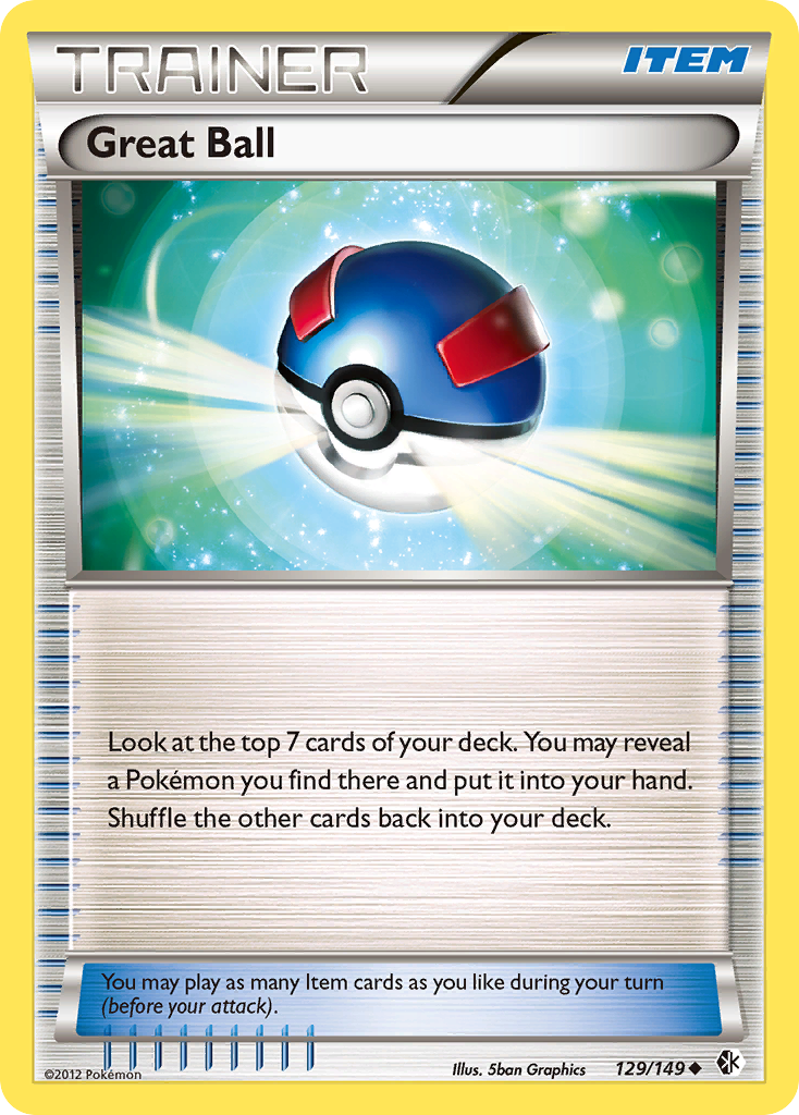 Great Ball 129/149 Uncommon | Boundaries Crossed | Pokemon Card