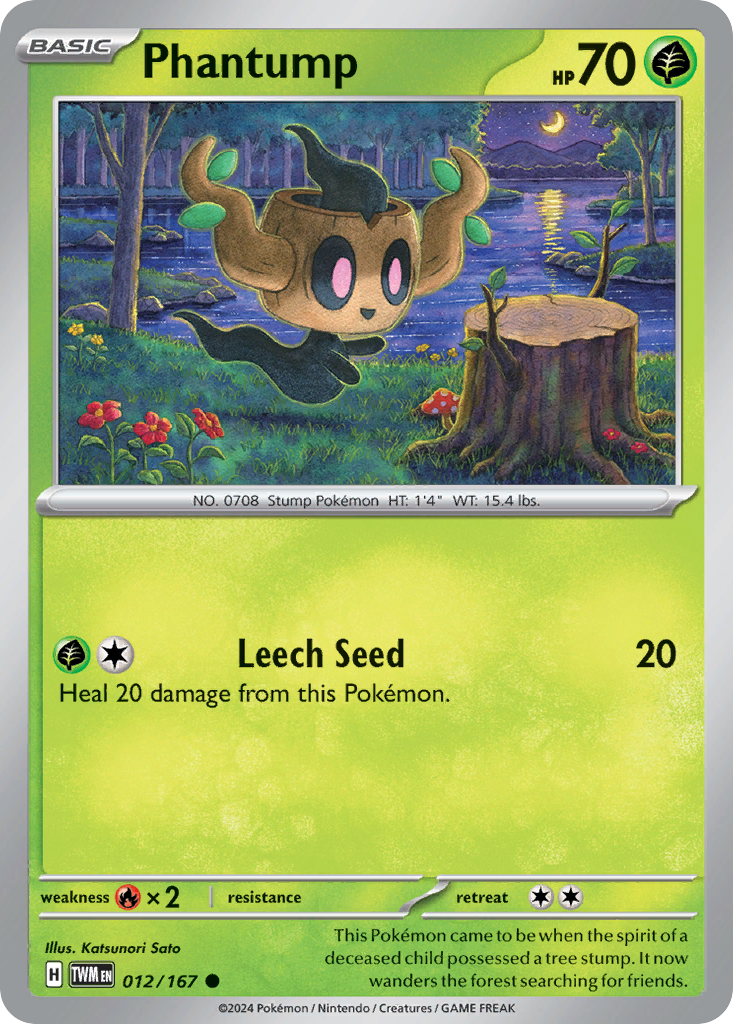 Phantump 12/167 Common | Twilight Masquerade | Pokemon Card