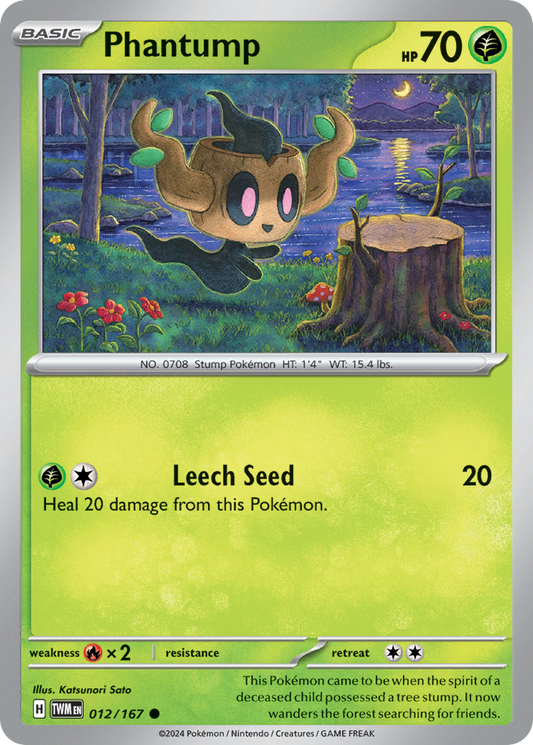 Phantump 12/167 Common | Twilight Masquerade | Pokemon Card