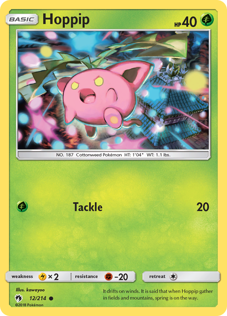 Hoppip 12/214 Common | Lost Thunder | Pokemon Card