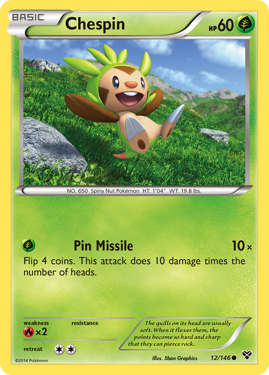 Chespin 12/146 Common | XY | Pokemon Card