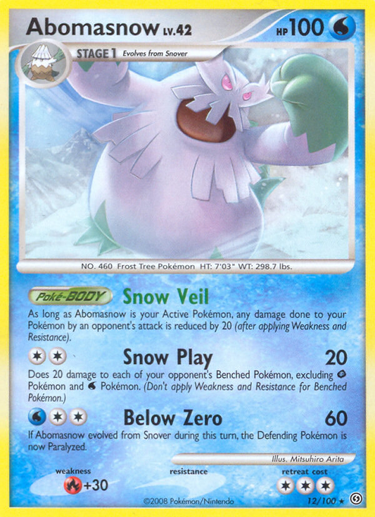 Abomasnow 12/100 Rare | Stormfront | Pokemon Card