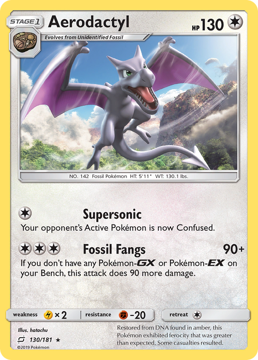 Aerodactyl 130/181 Rare | Team Up | Pokemon Card