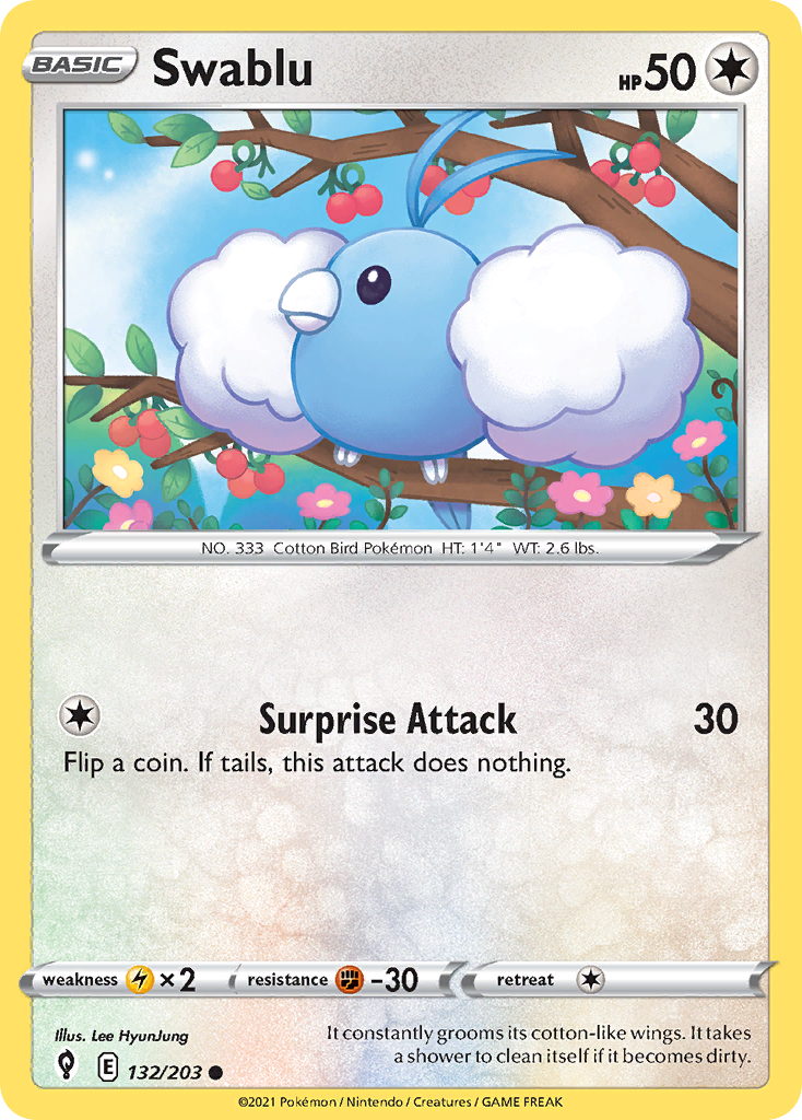 Swablu 132/203 Common | Evolving Skies | Pokémon Card