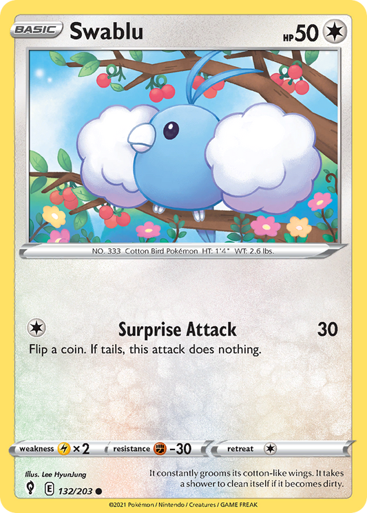 Swablu 132/203 Common | Evolving Skies | Pokémon Card