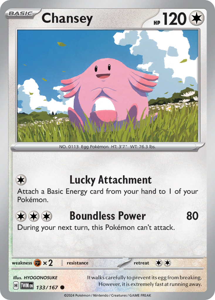 Chansey 133/167 Common | Twilight Masquerade | Pokemon Card