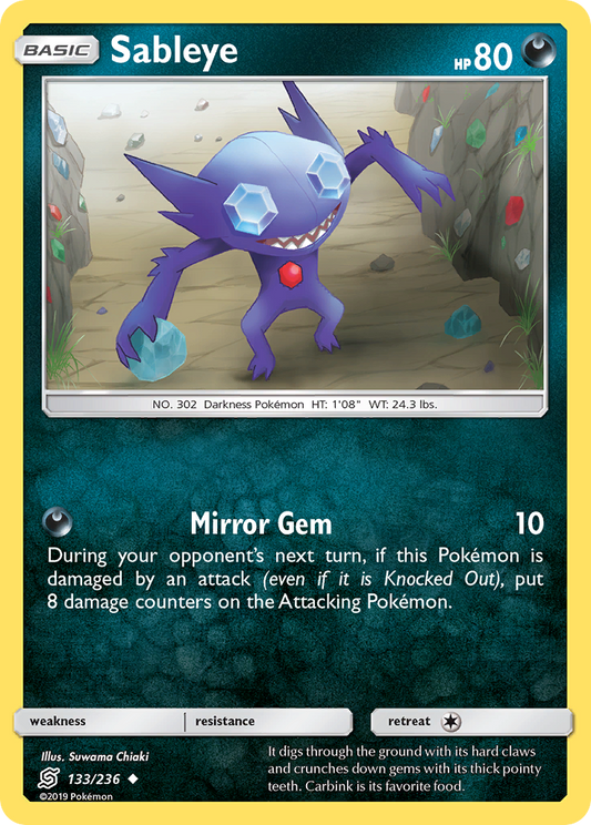 Sableye 133/236 Uncommon | Unified Minds | Pokémon Card