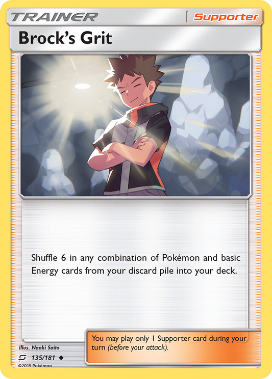 Brock's Grit 135/181 Uncommon | Team Up | Pokemon Card