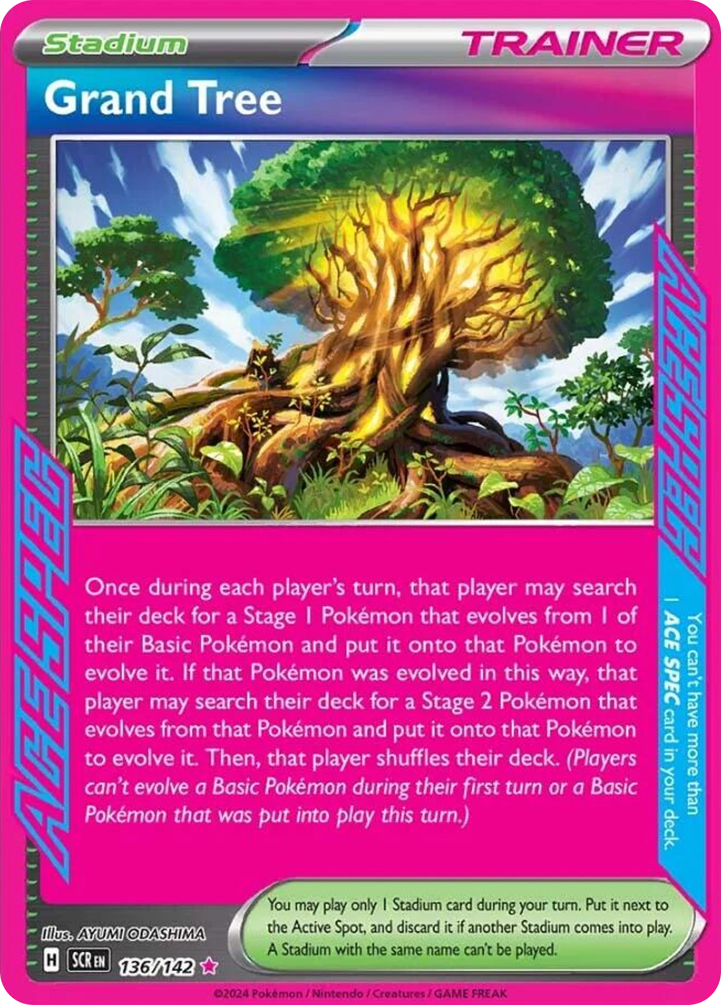 Grand Tree 136/142 ACE SPEC Rare | Stellar Crown | Pokemon Card