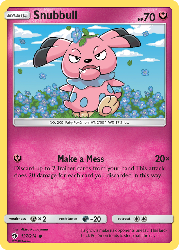 Snubbull 137/214 Common | Lost Thunder | Pokemon Card