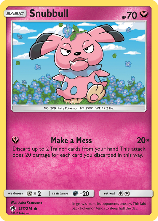 Snubbull 137/214 Common | Lost Thunder | Pokemon Card