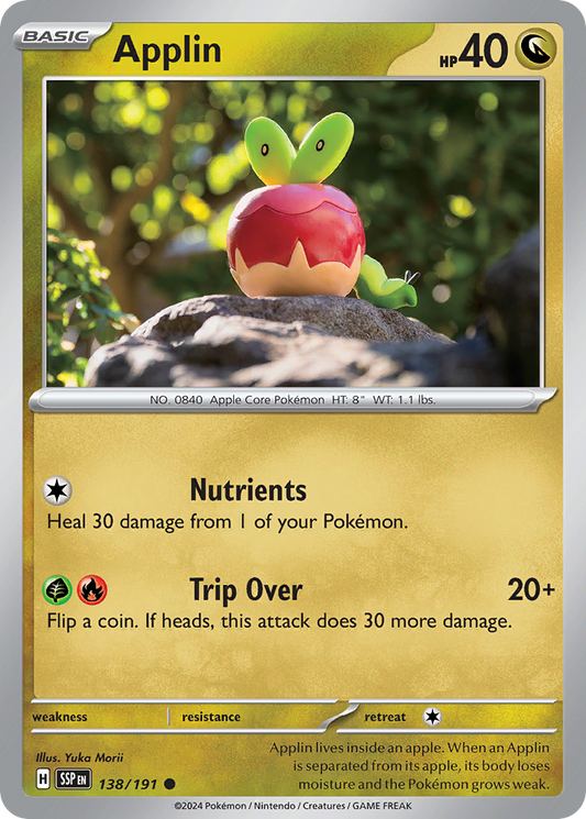 Applin 138/191 Common | Surging Sparks | Pokemon Card