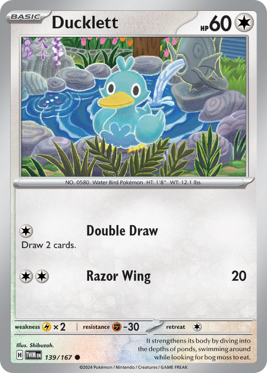 Ducklett 139/167 Common | Twilight Masquerade | Pokemon Card