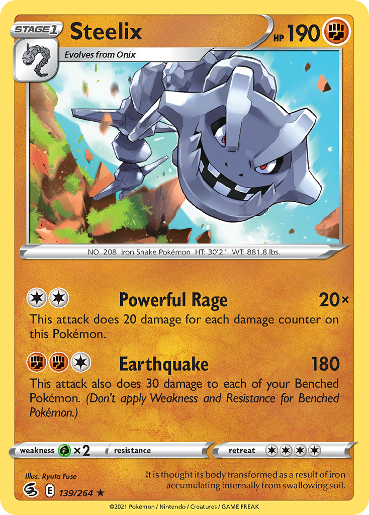 Steelix 139/264 Rare Holo | Fusion Strike | Pokemon Card