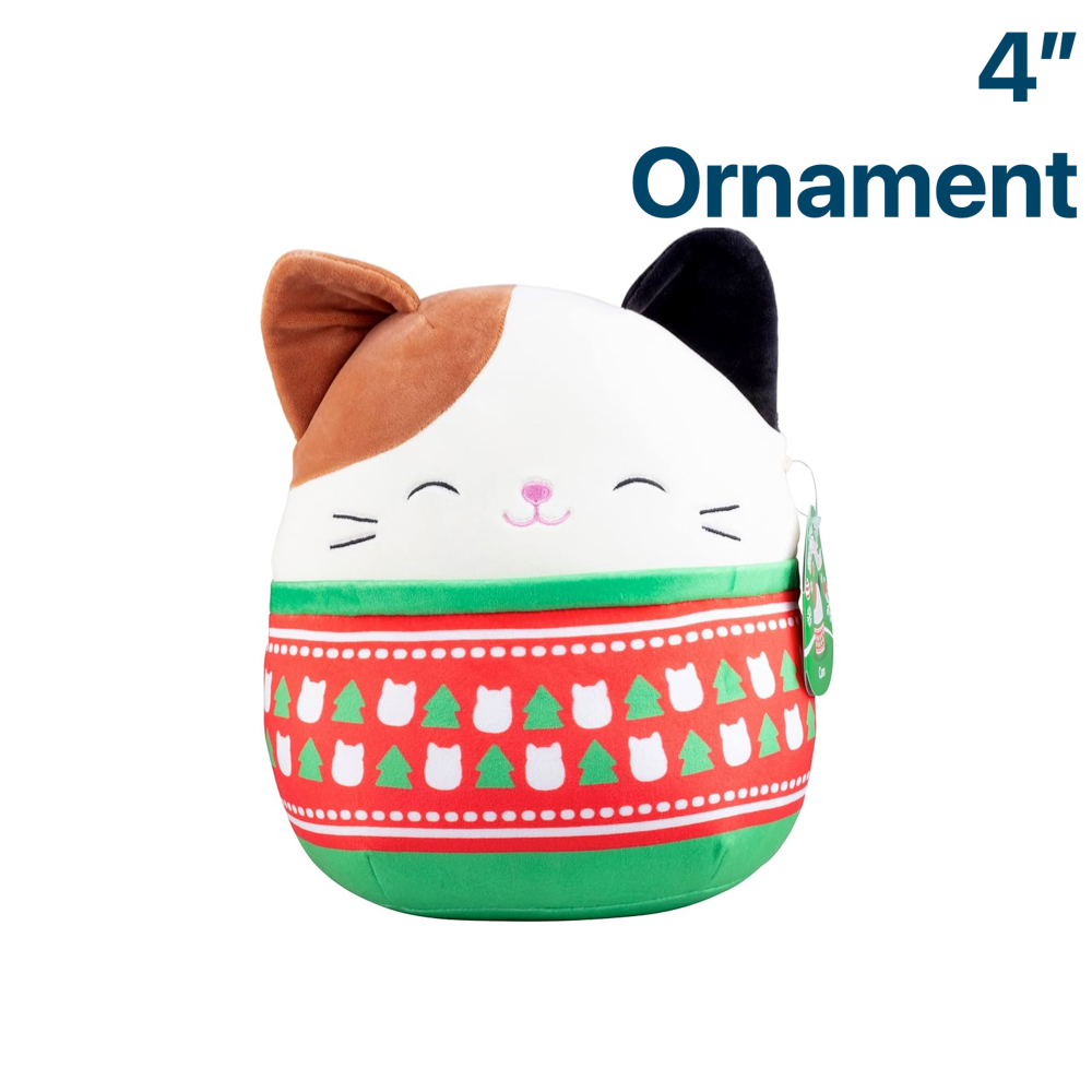 Cam the Cat ~ Holiday 4" Ornament Squishmallow Plush ~ IN STOCK ~ LIMIT 1 PER CUSTOMER