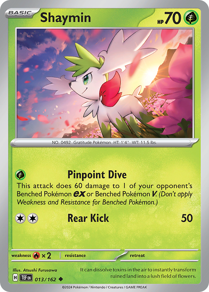 Shaymin 13/162 Uncommon | Temporal Forces | Pokemon Card