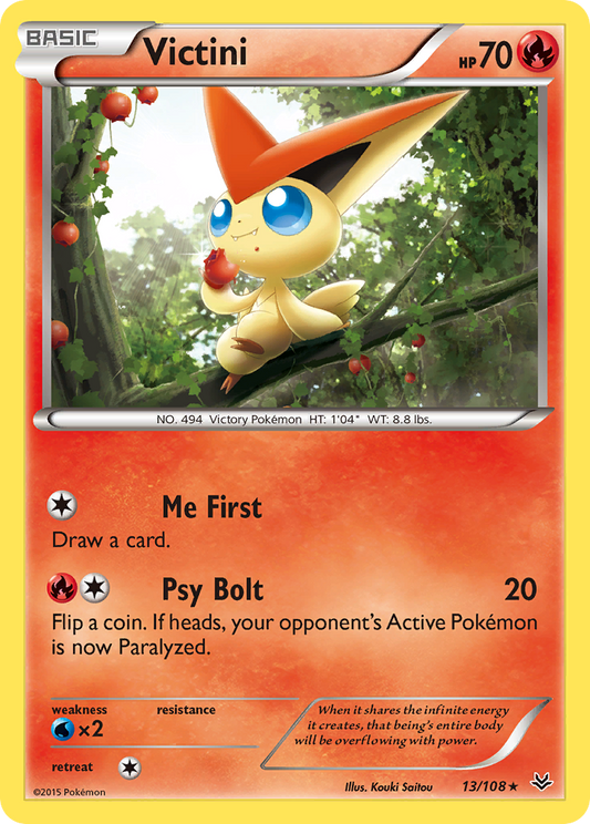 Victini 13/108 Rare | Roaring Skies | Pokemon Card