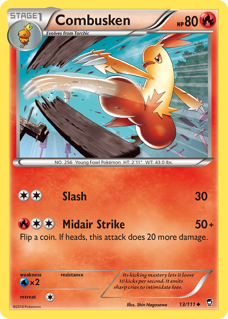 Combusken 13/111 Uncommon | Furious Fists | Pokemon Card