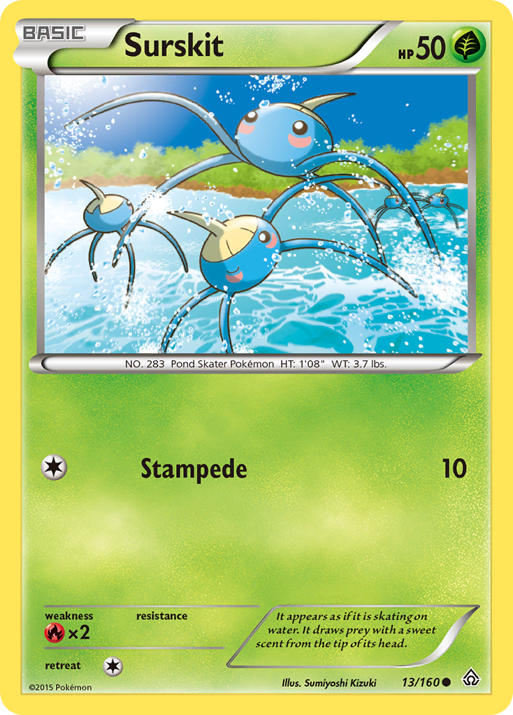 Surskit 13/160 Common | Primal Clash | Pokemon Card