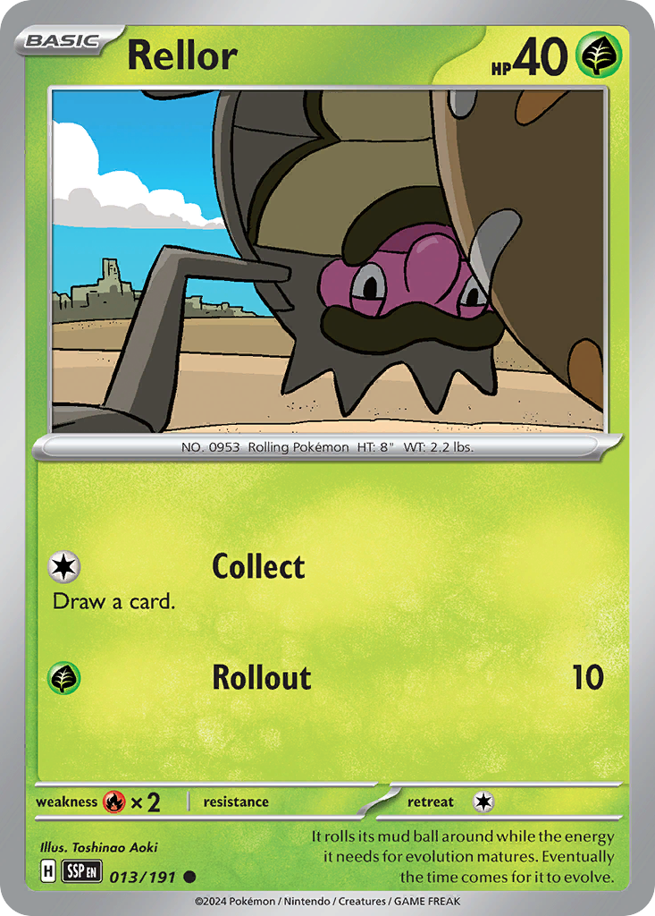 Rellor 13/191 Common | Surging Sparks | Pokemon Card