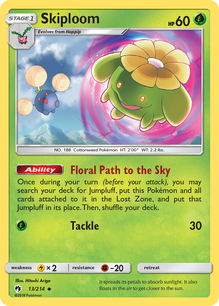 Skiploom 13/214 Uncommon | Lost Thunder | Pokemon Card