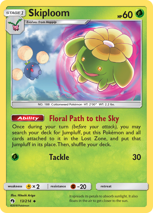 Skiploom 13/214 Uncommon | Lost Thunder | Pokemon Card