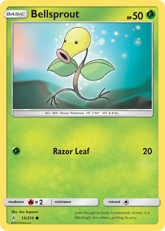 Bellsprout 13/214 Common | Unbroken Bonds | Pokemon Card