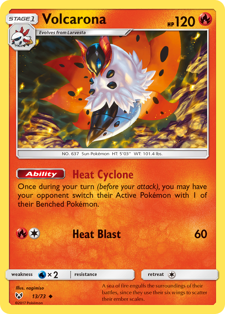 Volcarona 13/73 Uncommon | Shining Legends | Pokemon Card