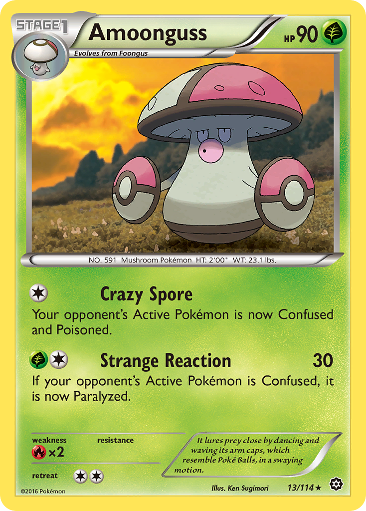 Amoonguss 13/114 Rare | Steam Siege | Pokemon Card