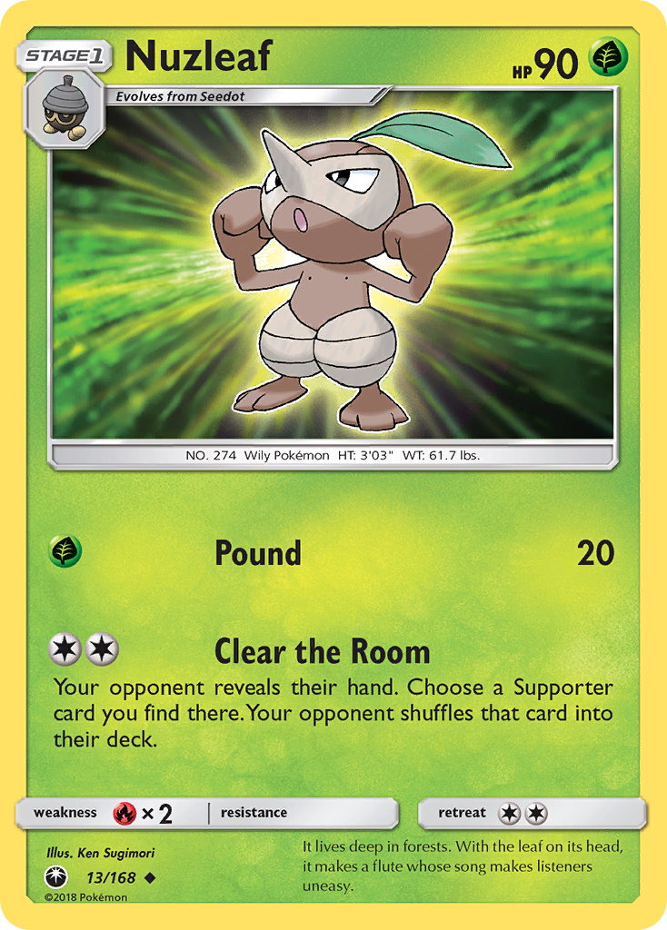 Nuzleaf 13/168 Uncommon | Celestial Storm | Pokemon Card