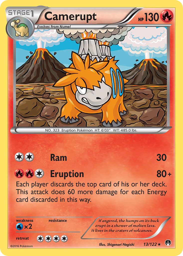 Camerupt 13/122 Rare | BREAKpoint | Pokemon Card