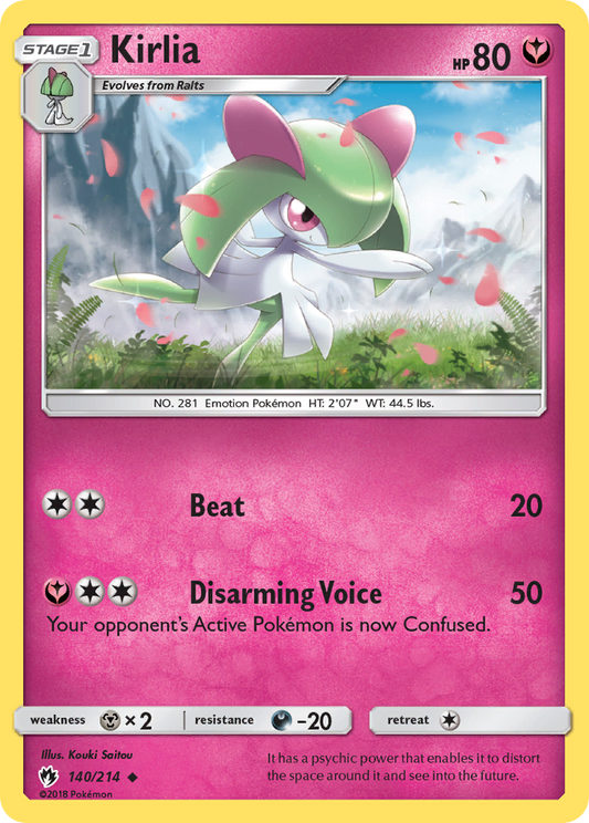 Kirlia 140/214 Uncommon | Lost Thunder | Pokemon Card