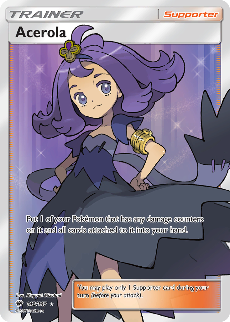 Acerola 142/147 Rare Ultra | Burning Shadows | Pokemon Card