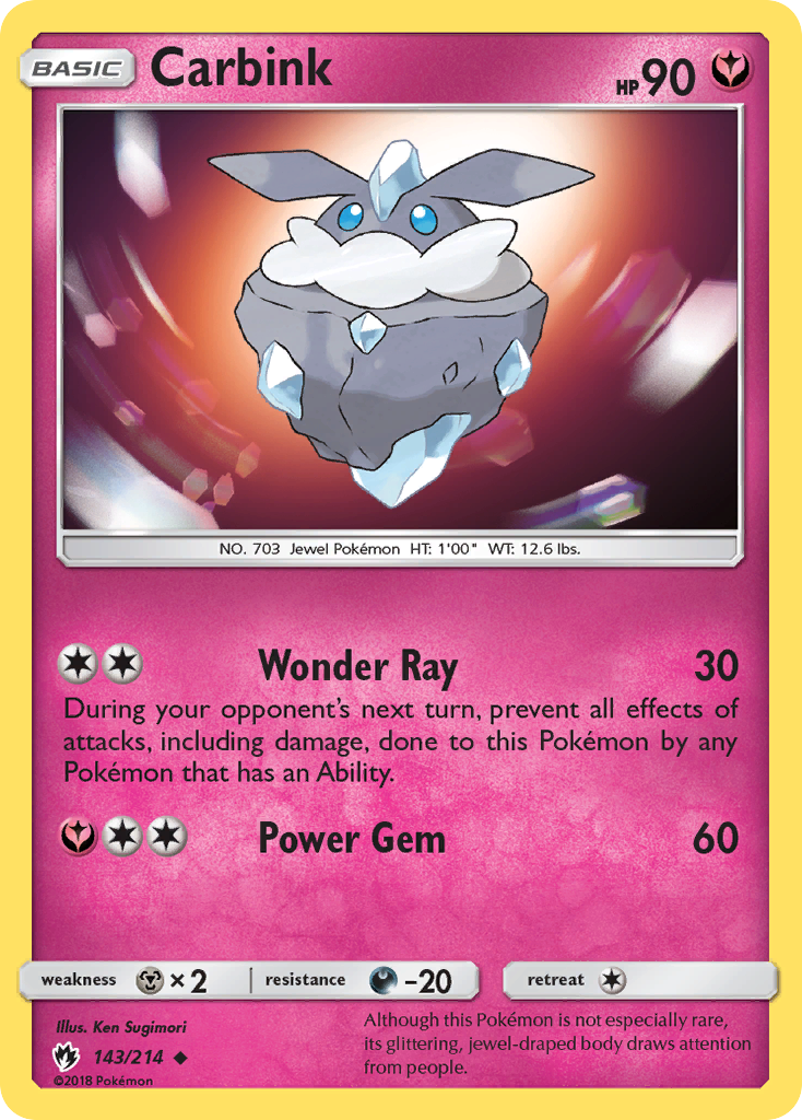 Carbink 143/214 Uncommon | Lost Thunder | Pokémon Card