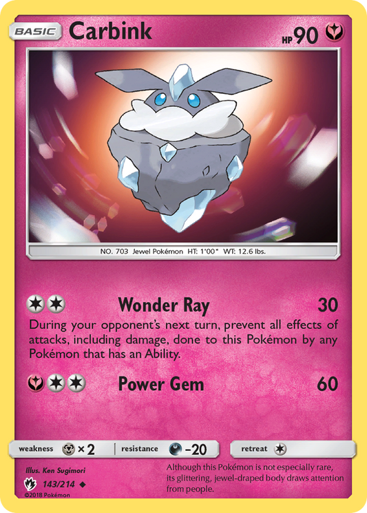 Carbink 143/214 Uncommon | Lost Thunder | Pokémon Card