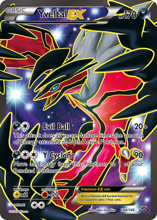 Yveltal-EX 144/146 Rare Ultra | XY | Pokemon Card