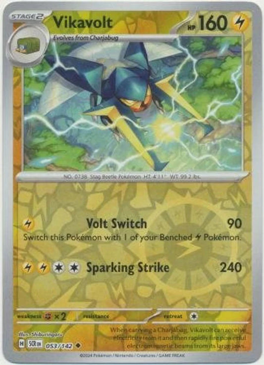 Vikavolt 53/142 Reverse Holo | Stellar Crown | Pokemon Card