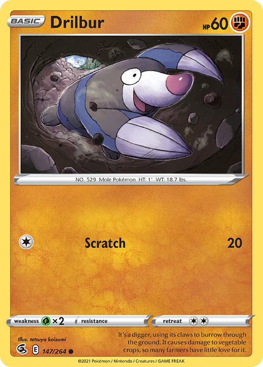 Drilbur 147/264 Common | Fusion Strike | Pokemon Card