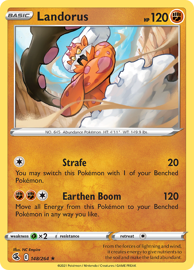 Landorus 148/264 Rare Holo | Fusion Strike | Pokemon Card