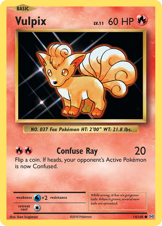 Vulpix 14/108 Common | Evolutions | Pokemon Card