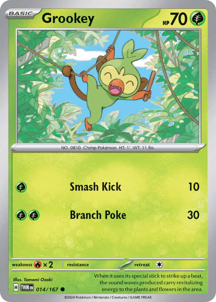 Grookey 14/167 Common | Twilight Masquerade | Pokemon Card