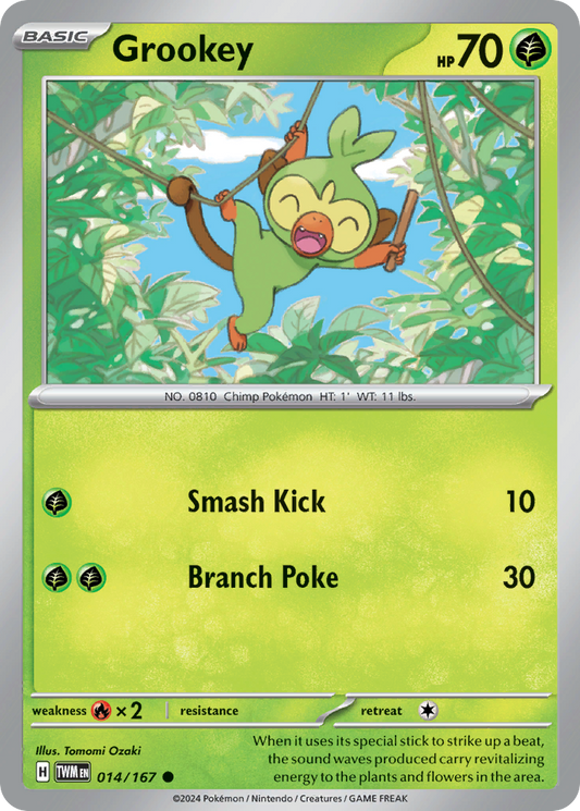 Grookey 14/167 Common | Twilight Masquerade | Pokemon Card