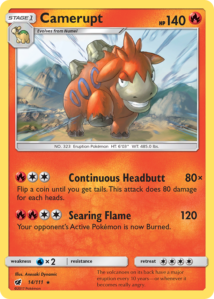 Camerupt 14/111 Rare | Crimson Invasion | Pokemon Card