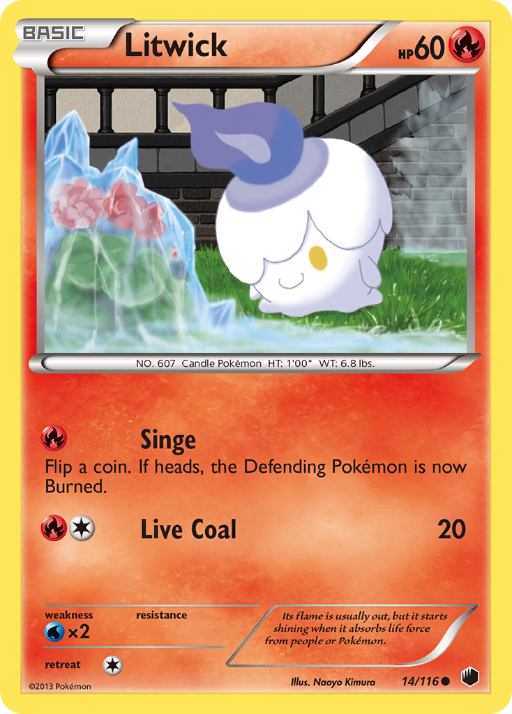 Litwick 14/116 Common | Plasma Freeze | Pokemon Card