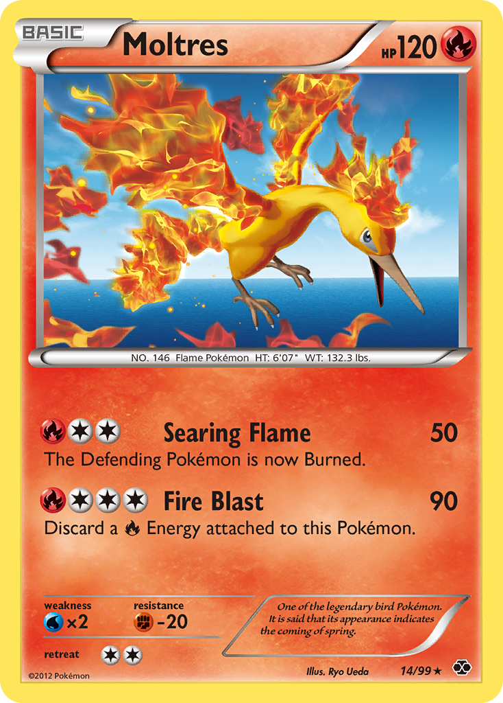 Moltres 14/99 Rare Holo | Next Destinies | Pokemon Card